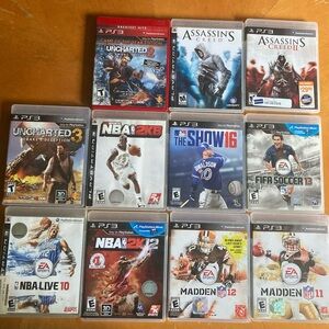PS3 Game Lot Of 11 GAMES WITH MANUALS ALL TESTED WORKING🔥